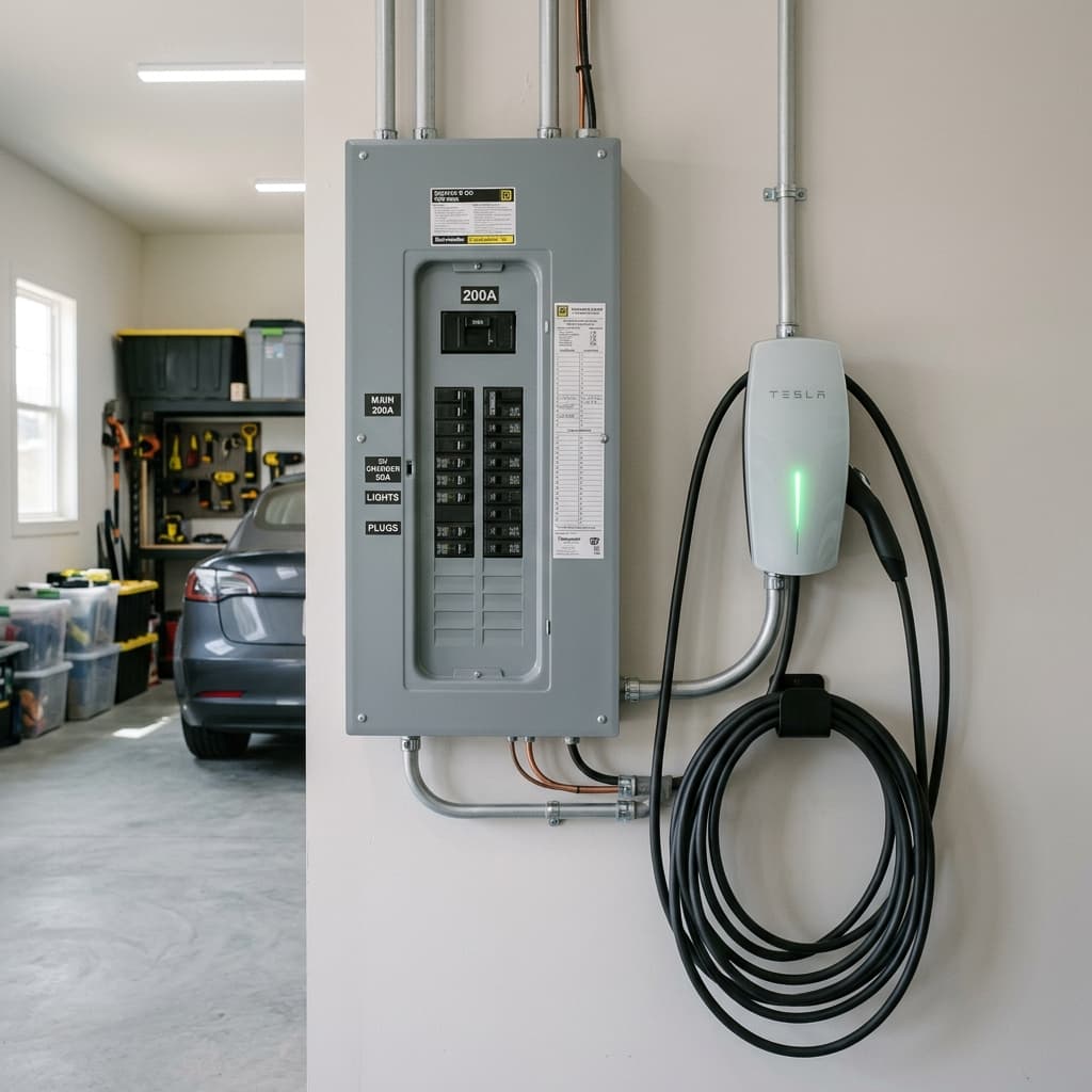 200A Electrical Panel and EV Charger