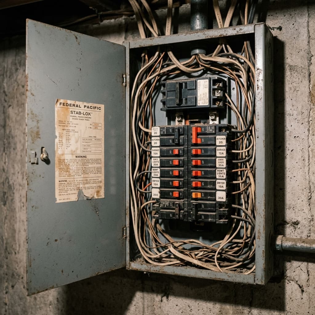 Dangerous electrical panel